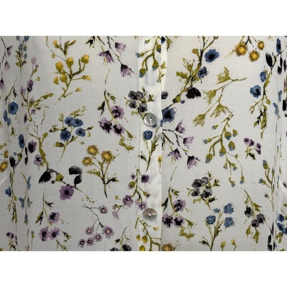 J. Jill Plus Size Flow Hem Floral Button Tunic Shirt Blouse Top Size 2X - Picture 10 of 16